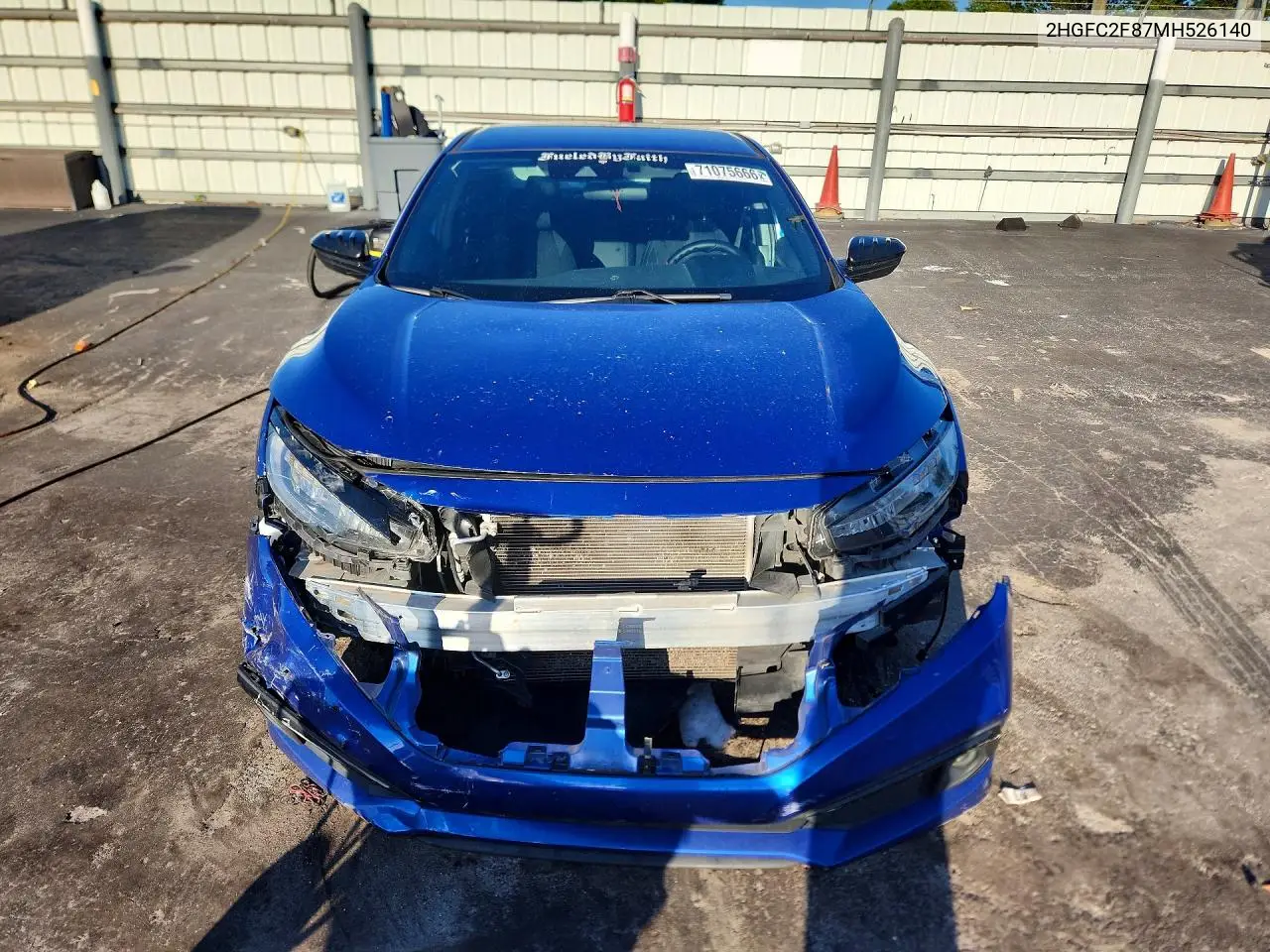 2021 HONDA CIVIC VIN 2HGFC2F87MH526140 — фото 5