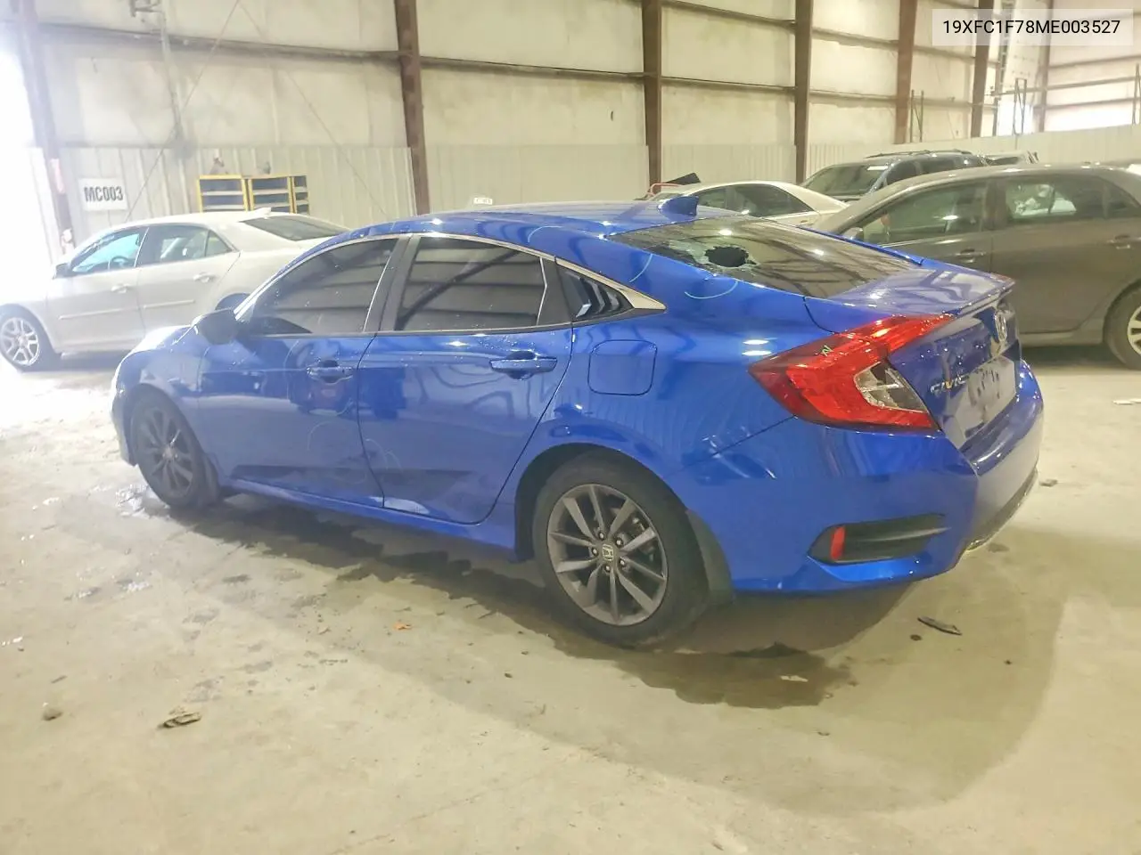 2021 HONDA CIVIC VIN 19XFC1F78ME003527 — фото 2