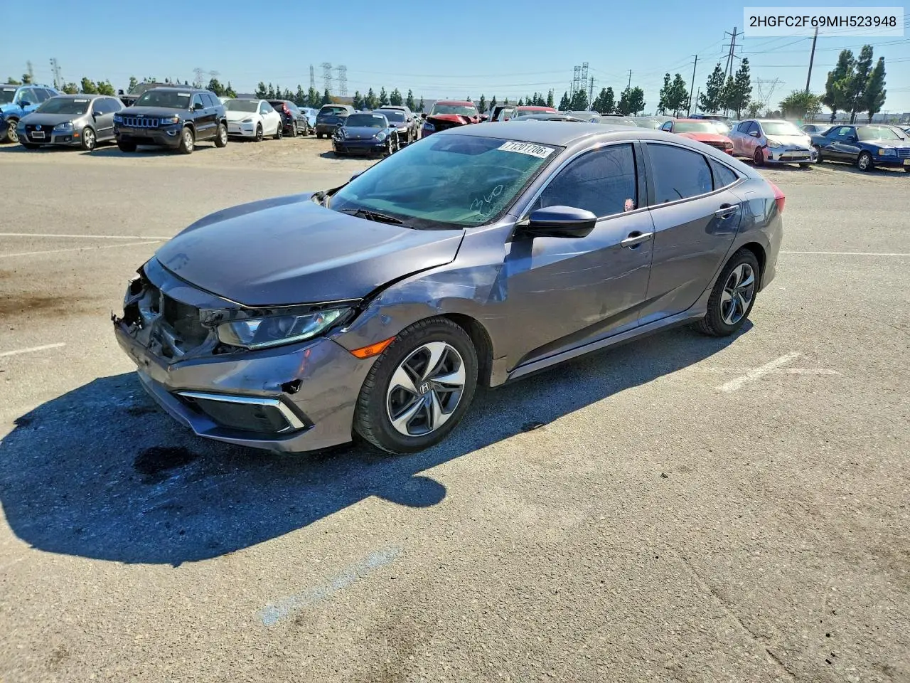 HONDA CIVIC 2021, VIN 2HGFC2F69MH523948