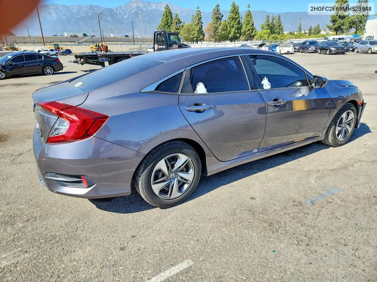 2021 HONDA CIVIC VIN 2HGFC2F69MH523948 — фото 3