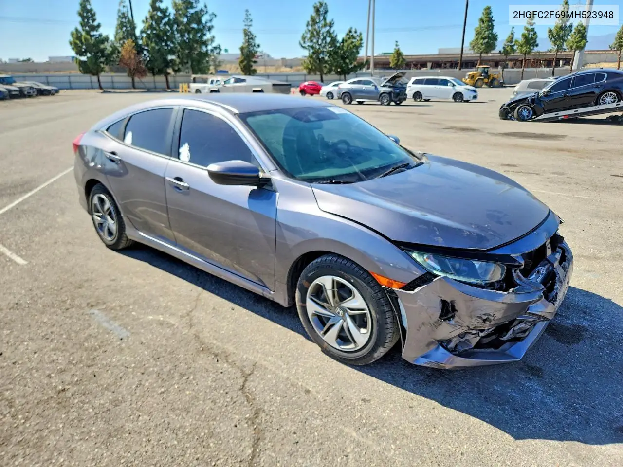2021 HONDA CIVIC VIN 2HGFC2F69MH523948 — фото 4