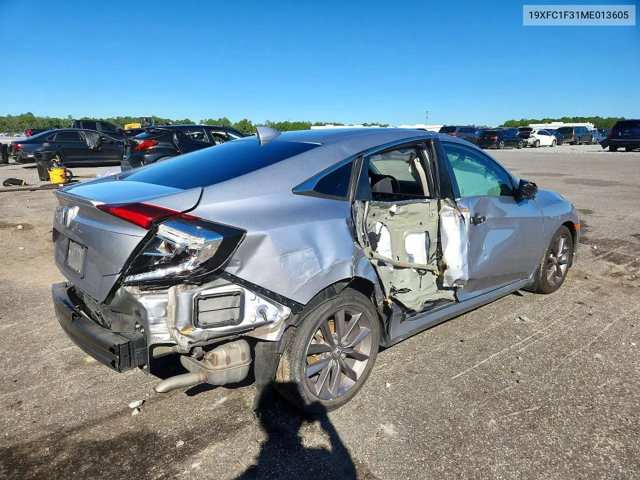 2021 HONDA CIVIC VIN 19XFC1F31ME013605 — фото 3