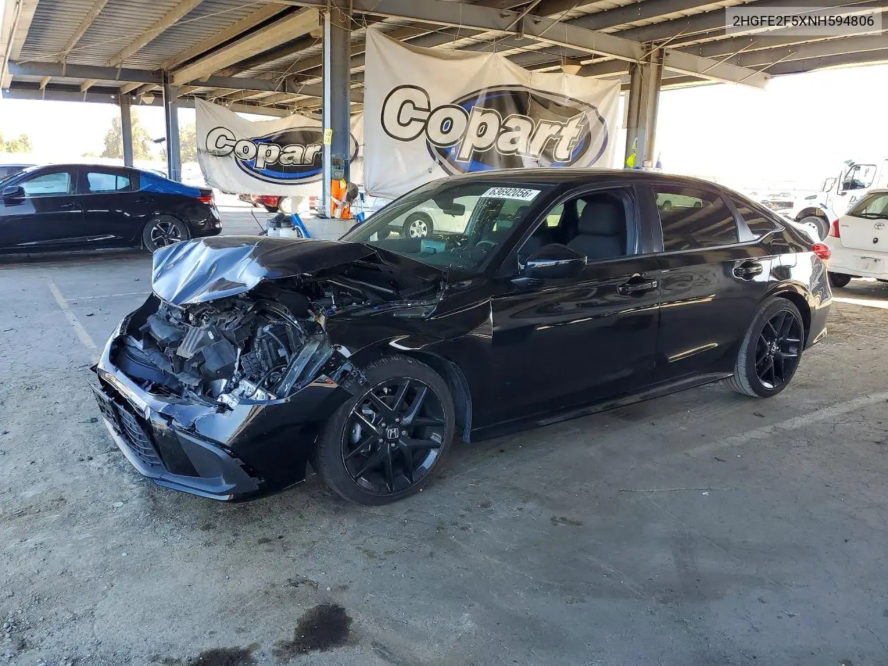 HONDA CIVIC 2022, VIN 2HGFE2F5XNH594806