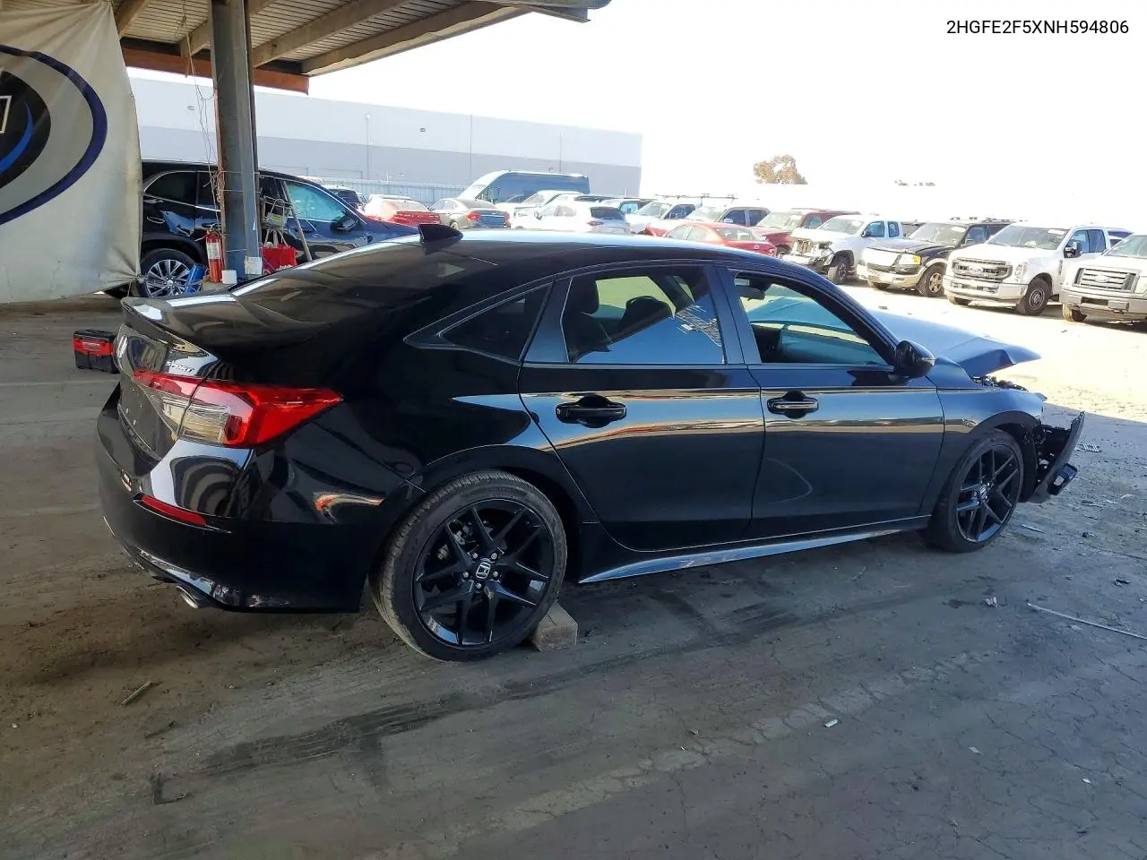 2022 HONDA CIVIC VIN 2HGFE2F5XNH594806 — фото 3