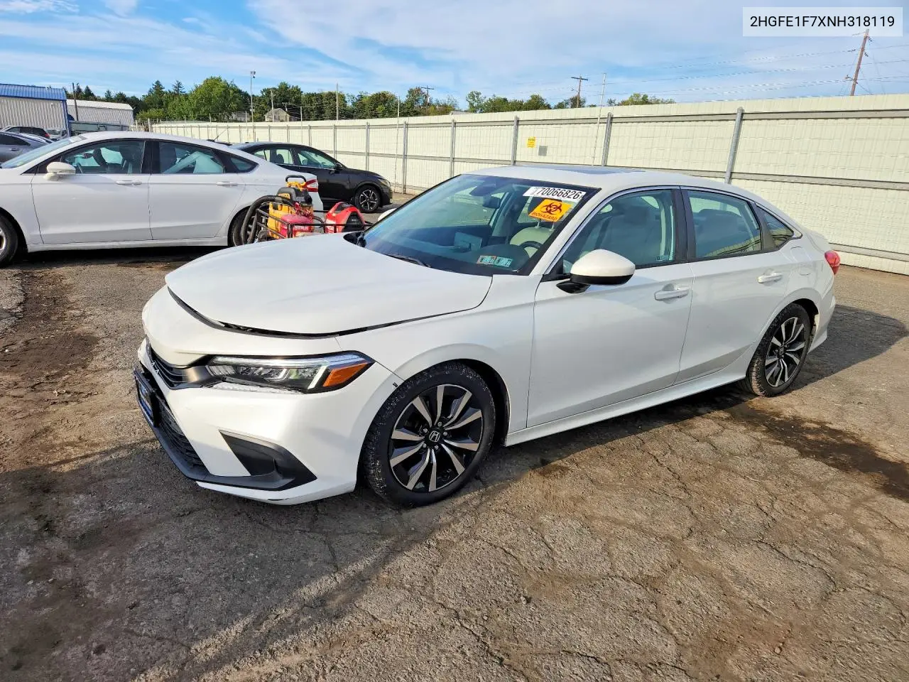 HONDA CIVIC 2022, VIN 2HGFE1F7XNH318119