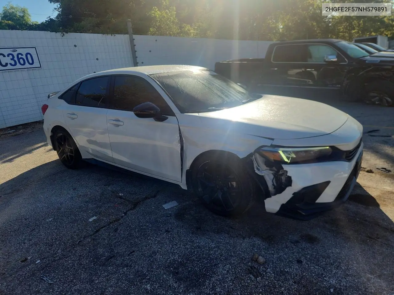2022 HONDA CIVIC VIN 2HGFE2F57NH579891 — фото 4