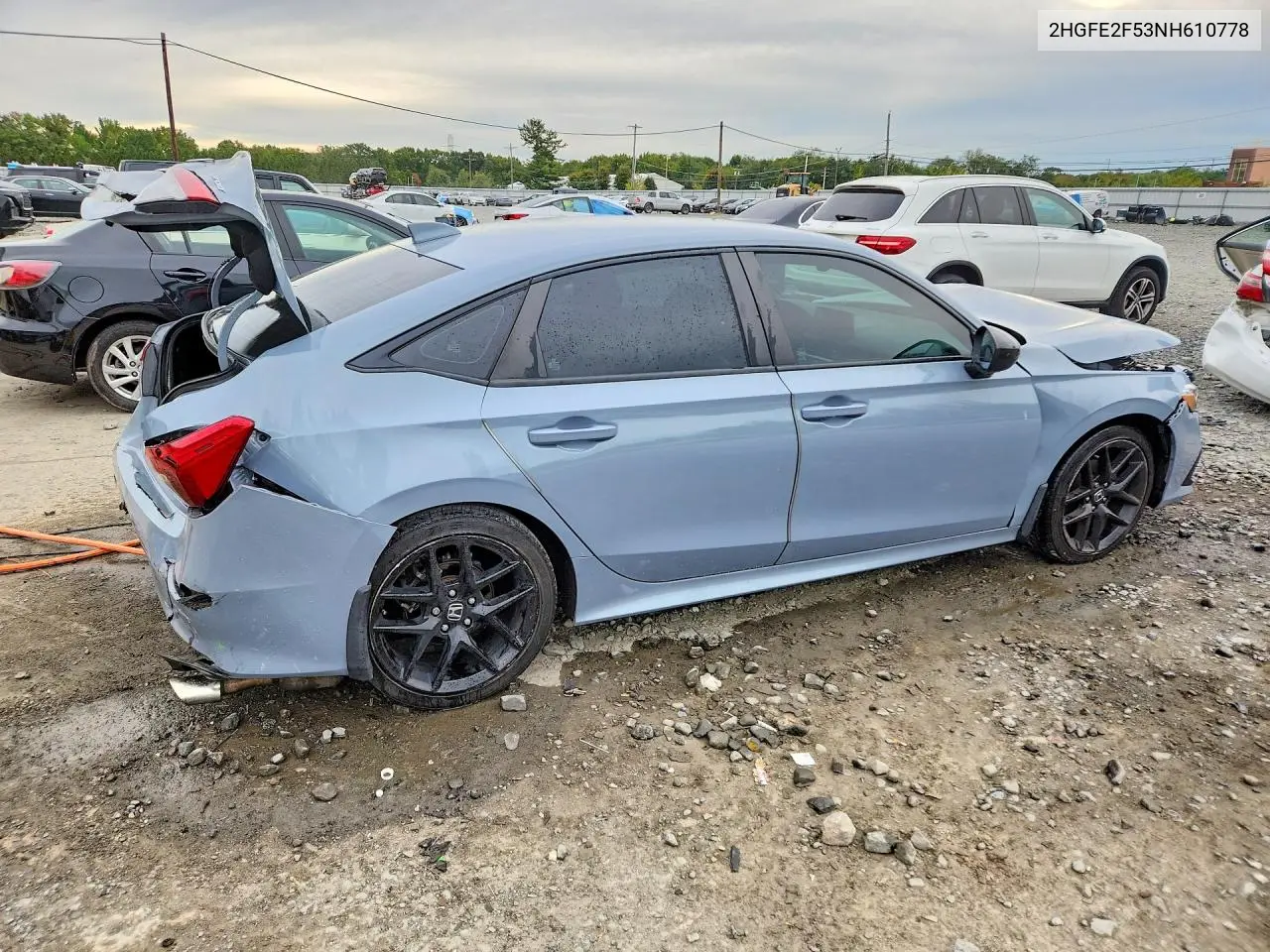 2022 HONDA CIVIC VIN 2HGFE2F53NH610778 — фото 3