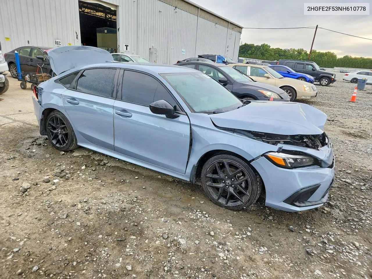 2022 HONDA CIVIC VIN 2HGFE2F53NH610778 — фото 4