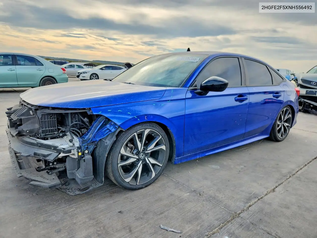 HONDA CIVIC 2022, VIN 2HGFE2F5XNH556492
