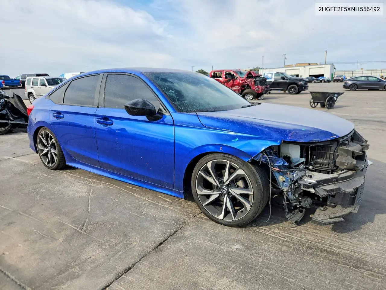 2022 HONDA CIVIC VIN 2HGFE2F5XNH556492 — фото 4