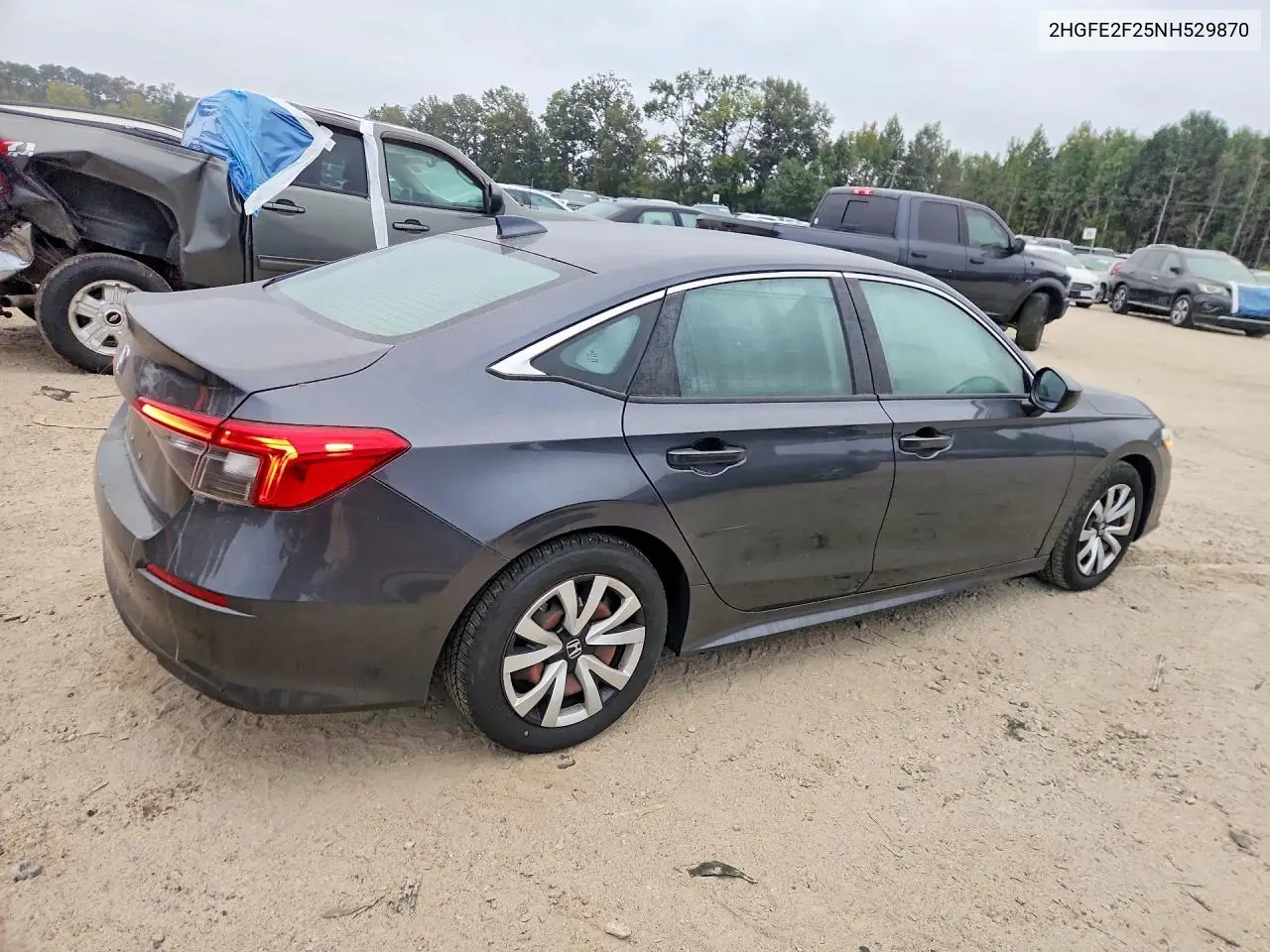 2022 HONDA CIVIC VIN 2HGFE2F25NH529870 — фото 3