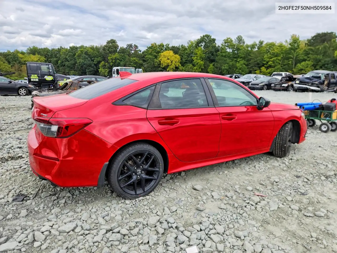 2022 HONDA CIVIC VIN 2HGFE2F50NH509584 — фото 3