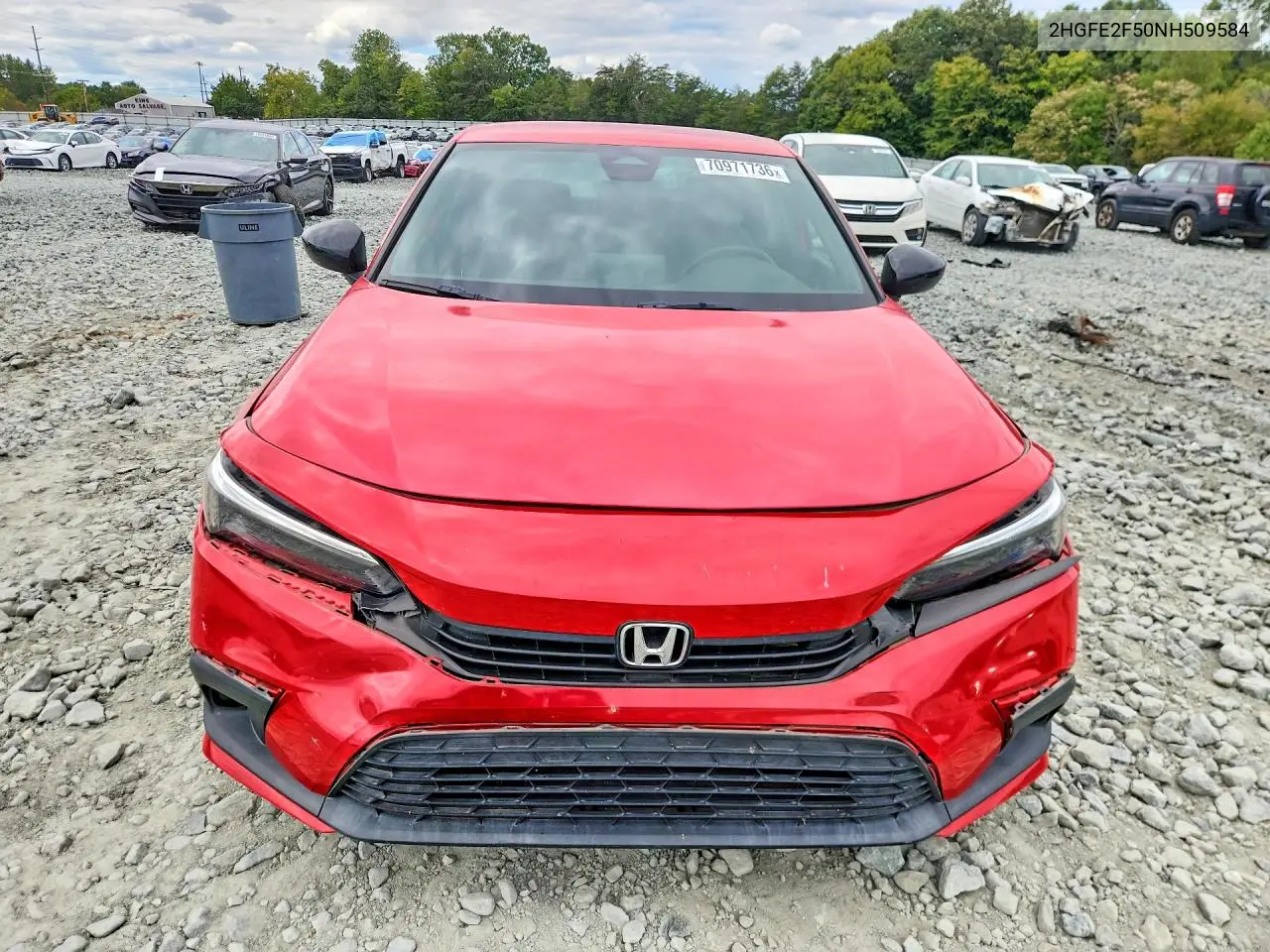 2022 HONDA CIVIC VIN 2HGFE2F50NH509584 — фото 5