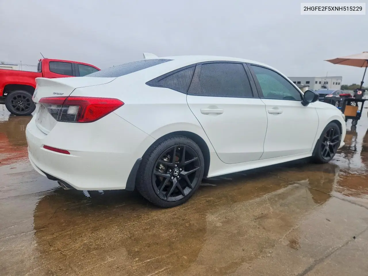 2022 HONDA CIVIC VIN 2HGFE2F5XNH515229 — фото 3