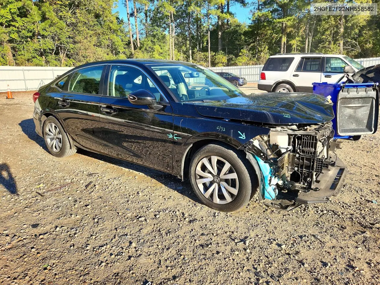 2022 HONDA CIVIC VIN 2HGFE2F22NH558582 — фото 4