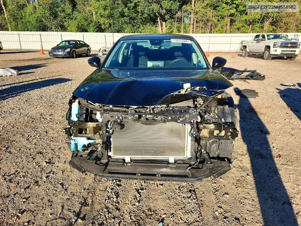 2022 HONDA CIVIC VIN 2HGFE2F22NH558582 — фото 5