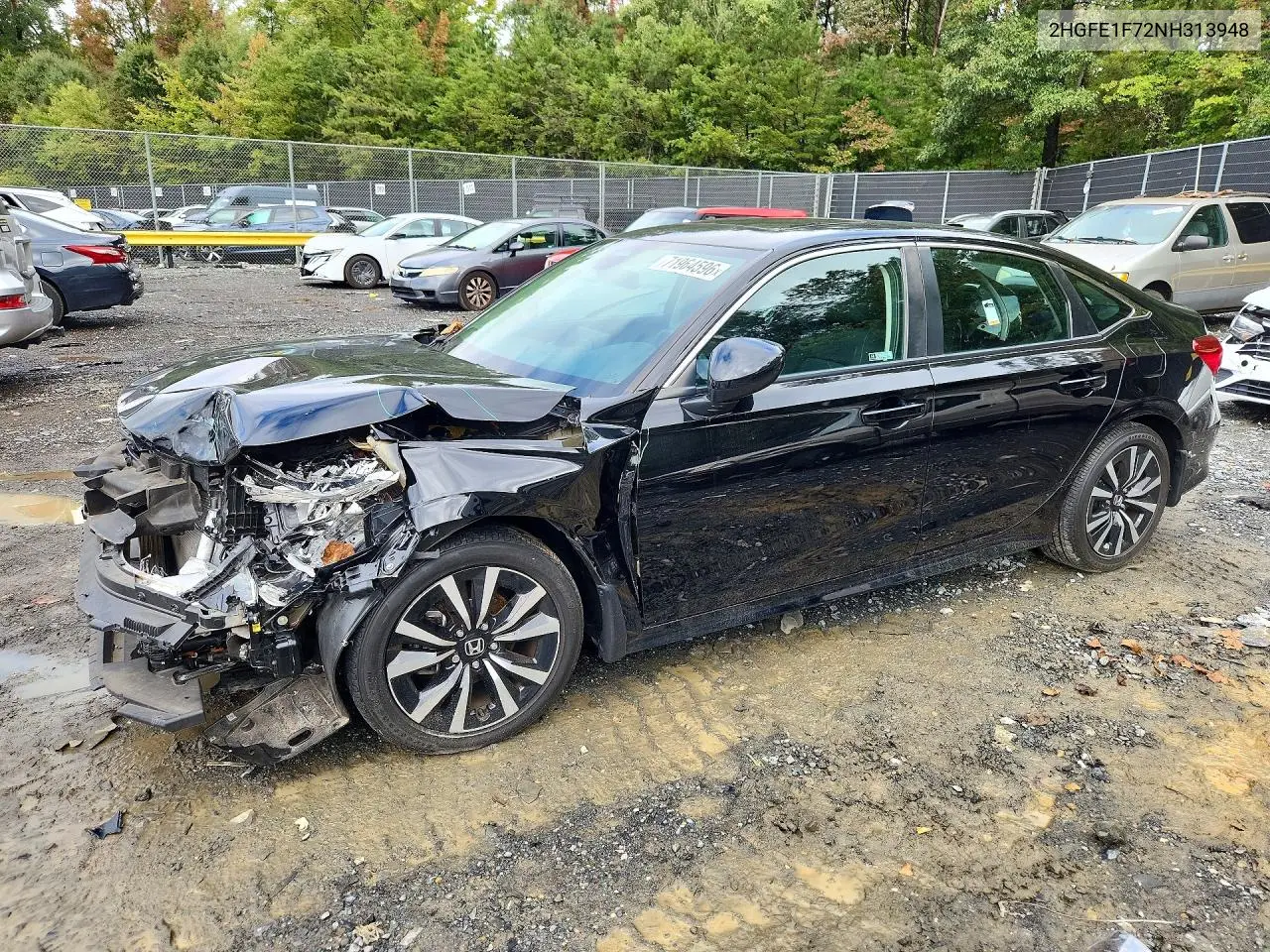 HONDA CIVIC 2022, VIN 2HGFE1F72NH313948