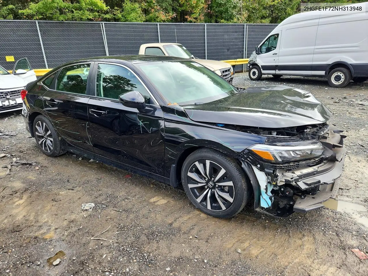 2022 HONDA CIVIC VIN 2HGFE1F72NH313948 — фото 4