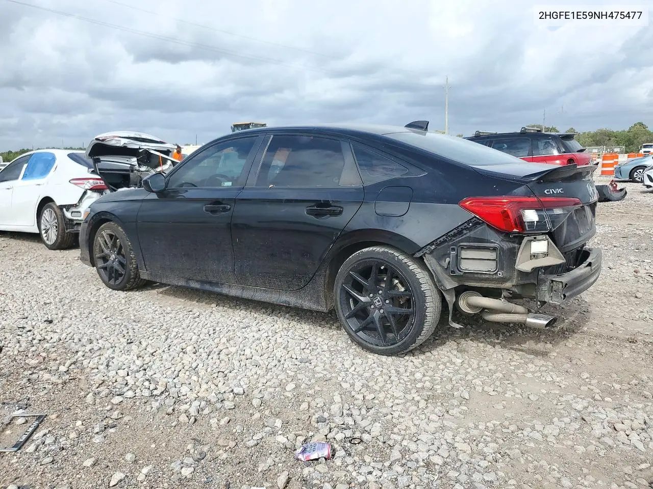 2022 HONDA CIVIC VIN 2HGFE1E59NH475477 — фото 2
