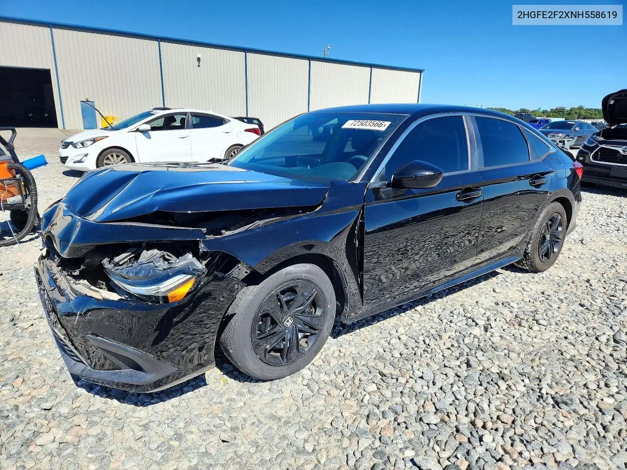 HONDA CIVIC 2022, VIN 2HGFE2F2XNH558619