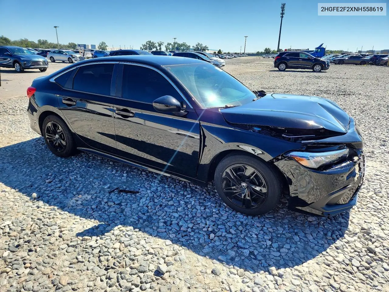 2022 HONDA CIVIC VIN 2HGFE2F2XNH558619 — фото 4