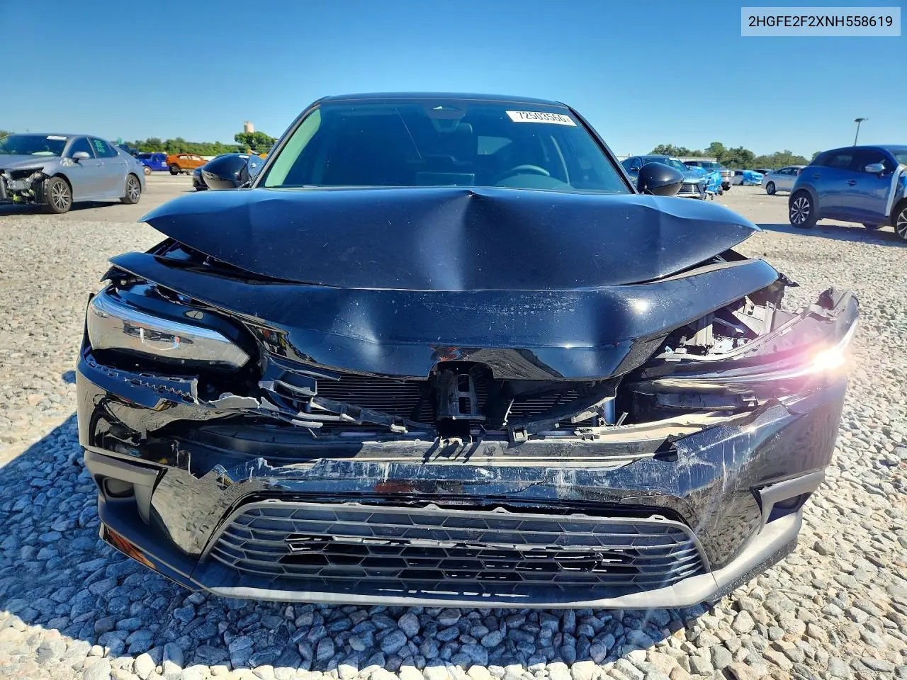 2022 HONDA CIVIC VIN 2HGFE2F2XNH558619 — фото 5