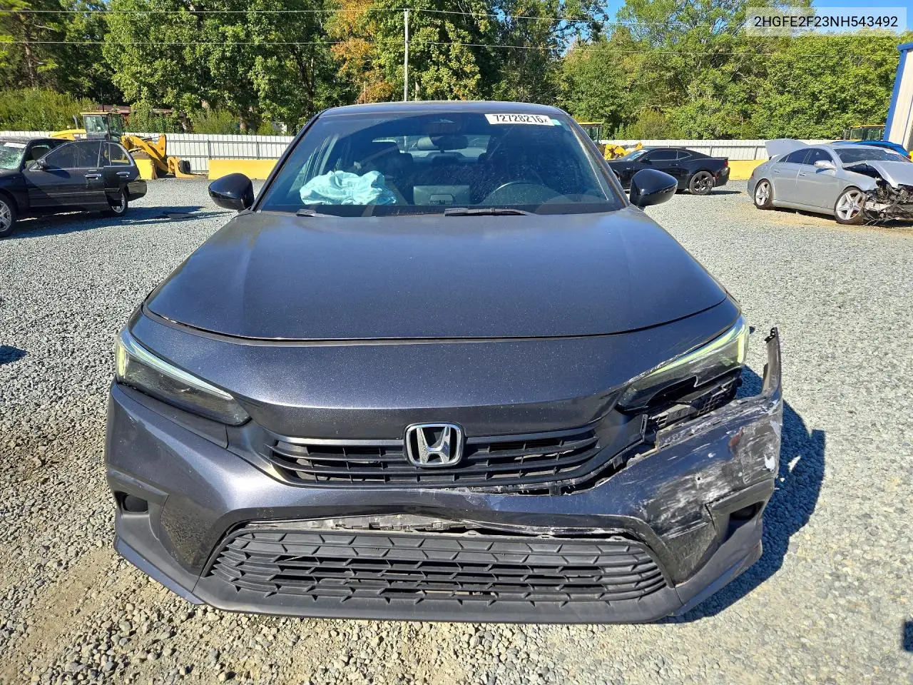 2022 HONDA CIVIC VIN 2HGFE2F23NH543492 — фото 5