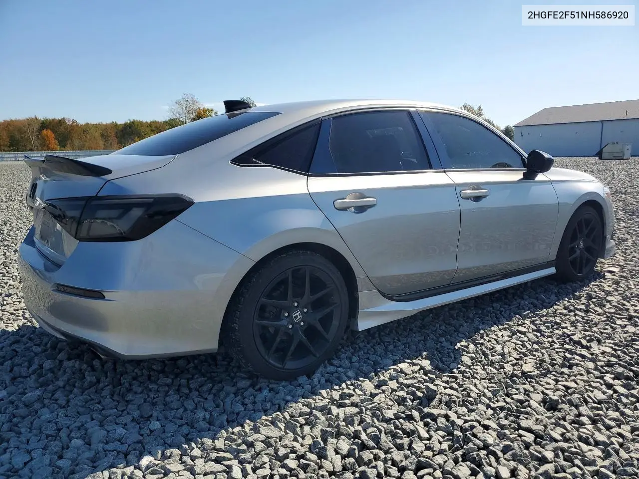2022 HONDA CIVIC VIN 2HGFE2F51NH586920 — фото 3