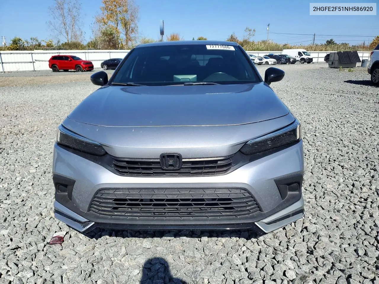 2022 HONDA CIVIC VIN 2HGFE2F51NH586920 — фото 5