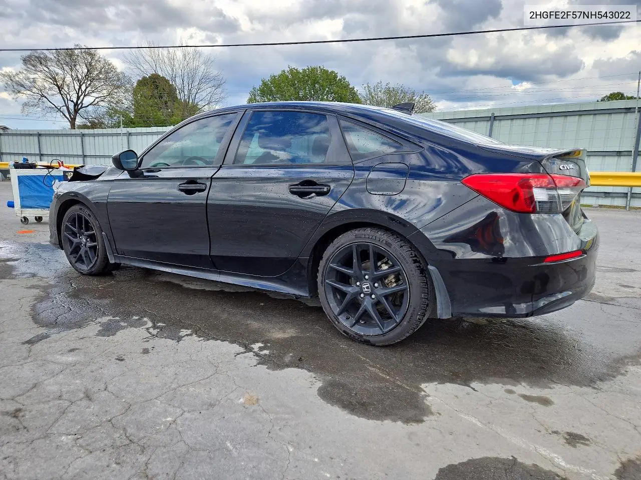 2022 HONDA CIVIC VIN 2HGFE2F57NH543022 — фото 2