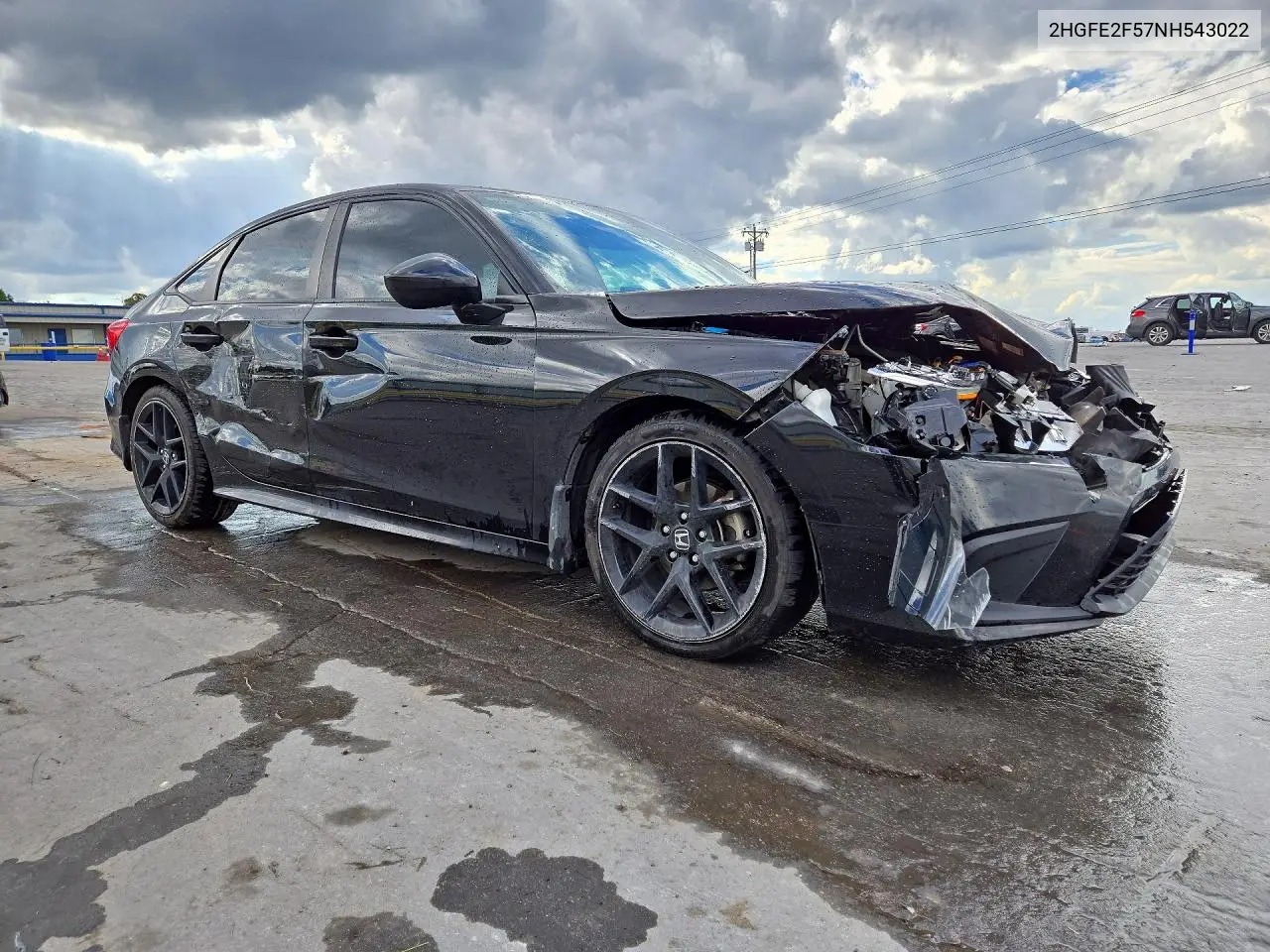 2022 HONDA CIVIC VIN 2HGFE2F57NH543022 — фото 4