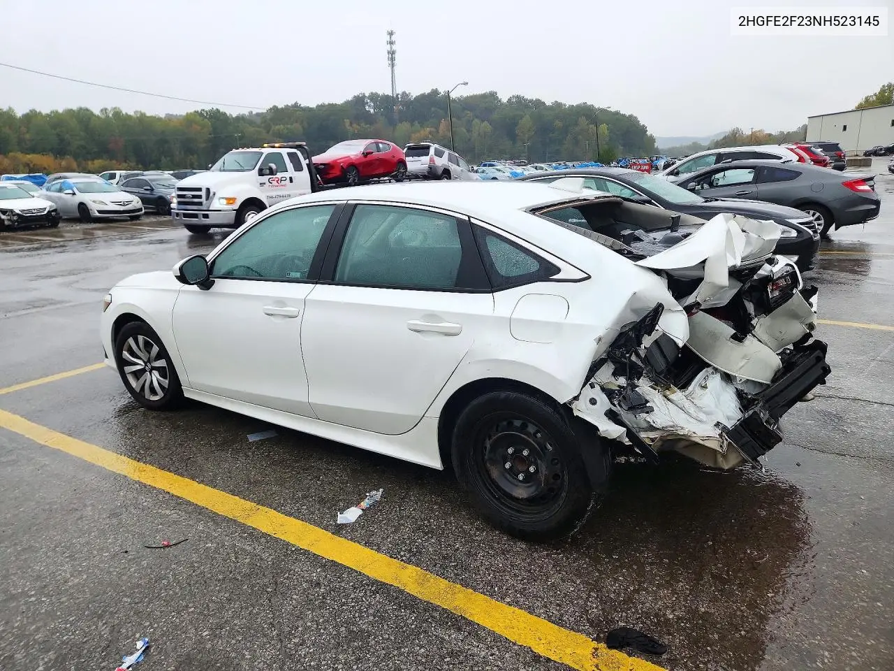 2022 HONDA CIVIC VIN 2HGFE2F23NH523145 — фото 2
