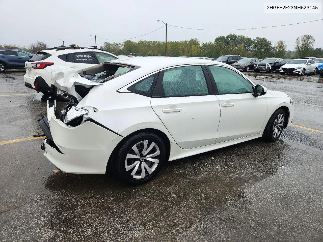 2022 HONDA CIVIC VIN 2HGFE2F23NH523145 — фото 3