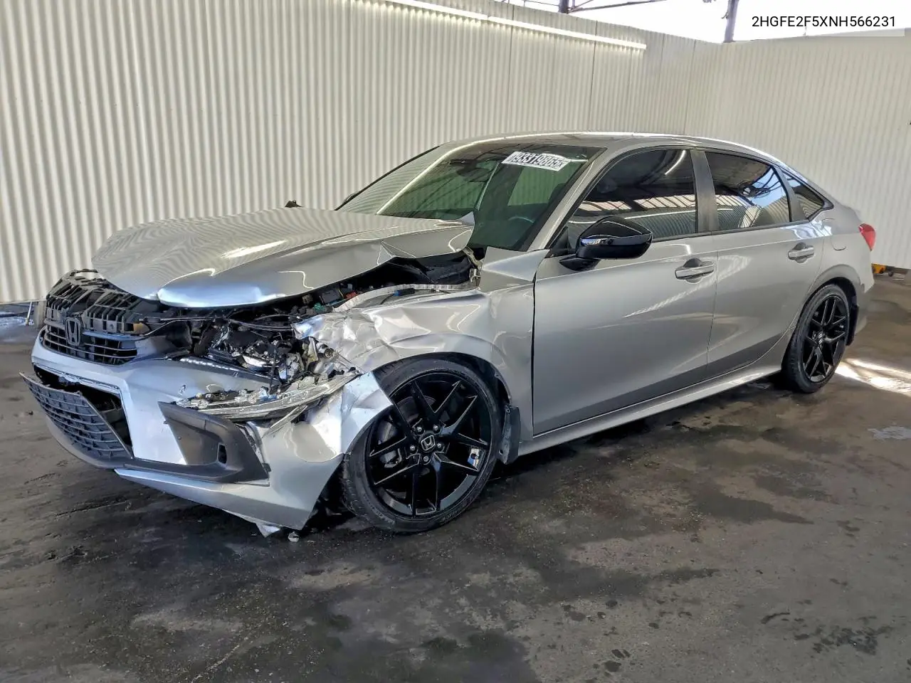 HONDA CIVIC 2022, VIN 2HGFE2F5XNH566231