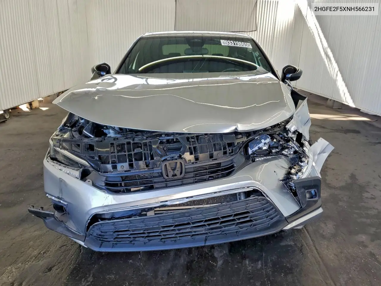 2022 HONDA CIVIC VIN 2HGFE2F5XNH566231 — фото 5