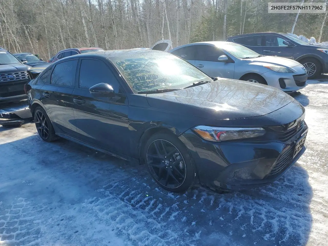 2022 HONDA CIVIC VIN 2HGFE2F57NH117962 — фото 4