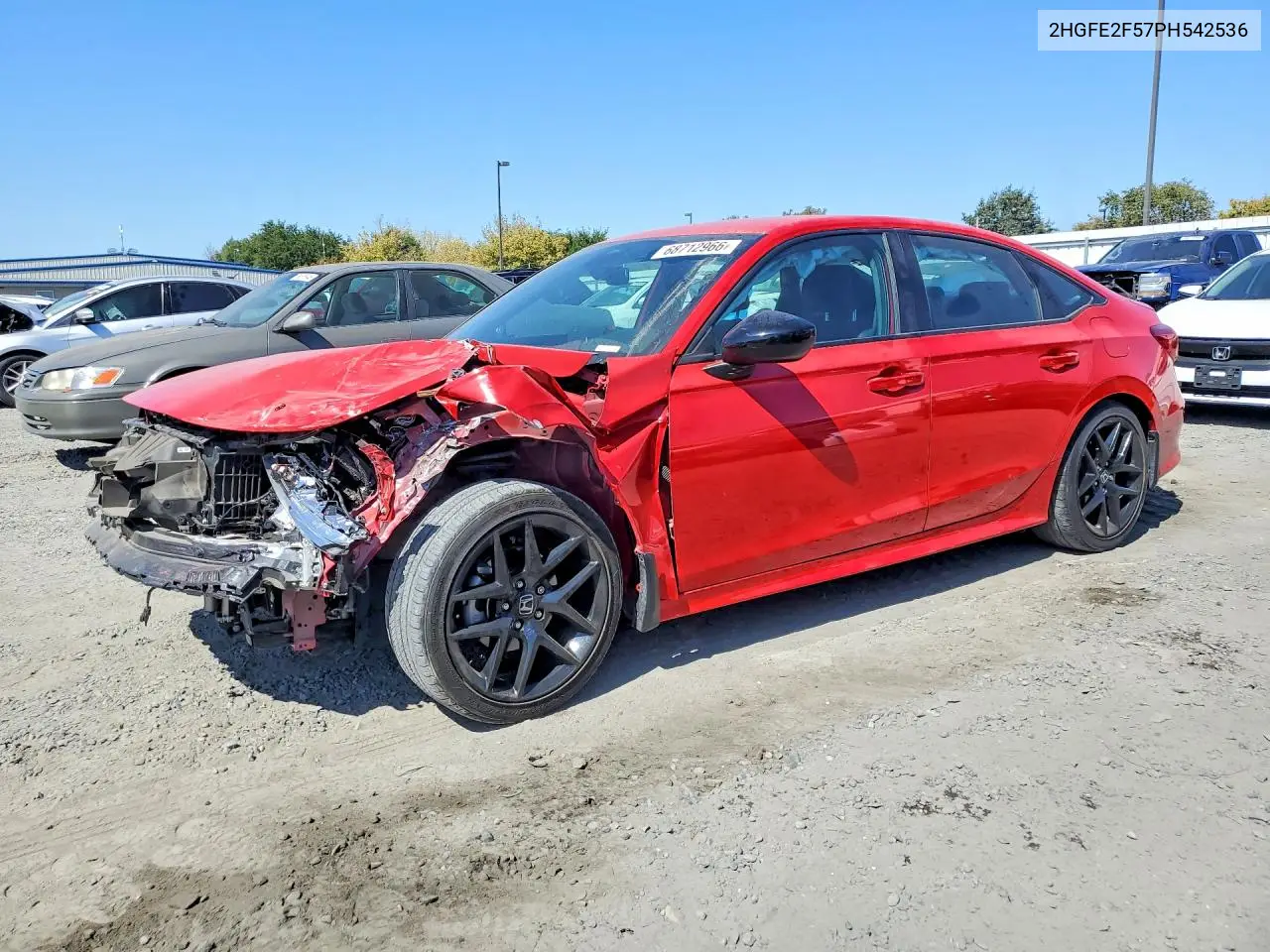 HONDA CIVIC 2023, VIN 2HGFE2F57PH542536