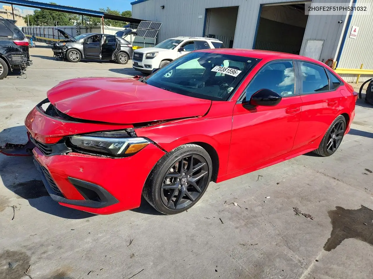 HONDA CIVIC 2023, VIN 2HGFE2F51PH531032