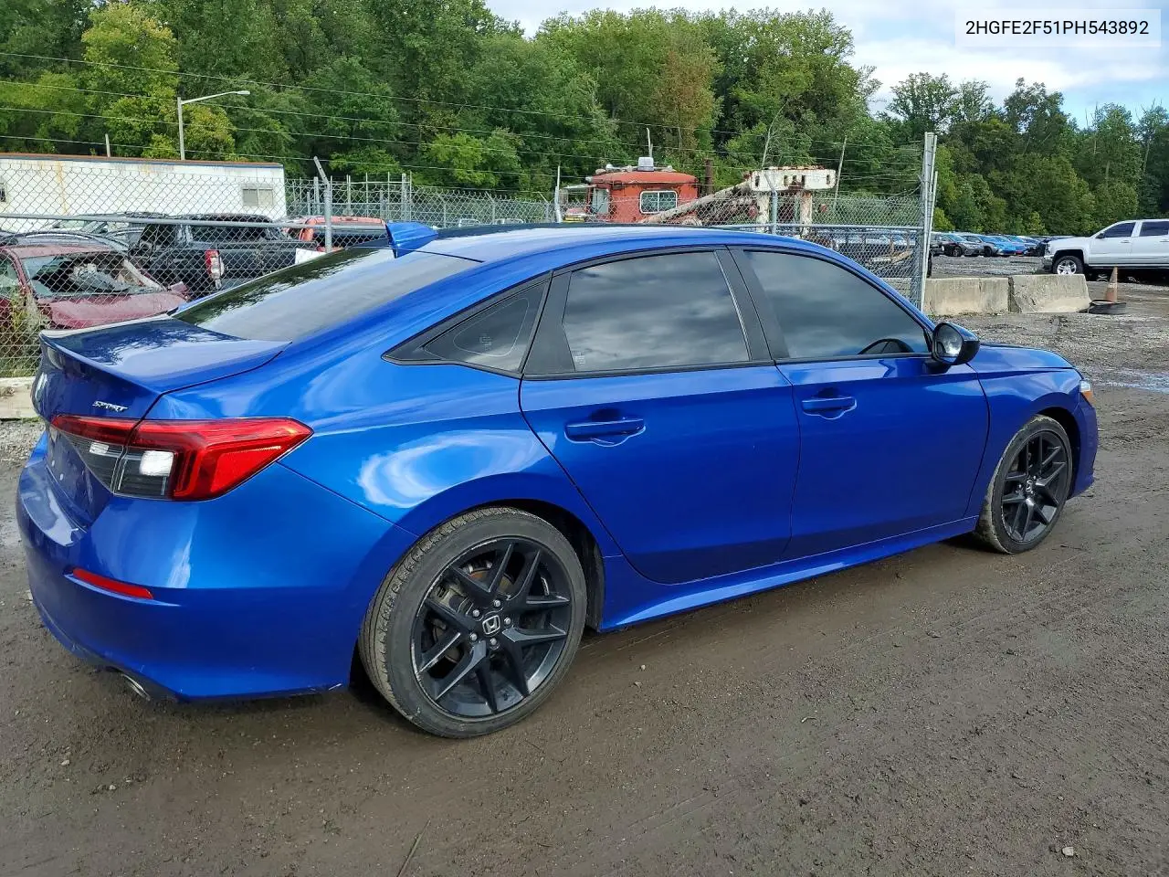 2023 HONDA CIVIC VIN 2HGFE2F51PH543892 — фото 3