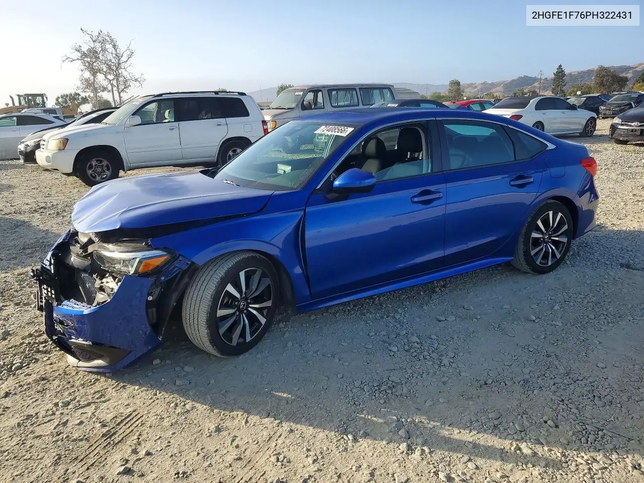 2023 HONDA CIVIC VIN 2HGFE1F76PH322431 — фото 2