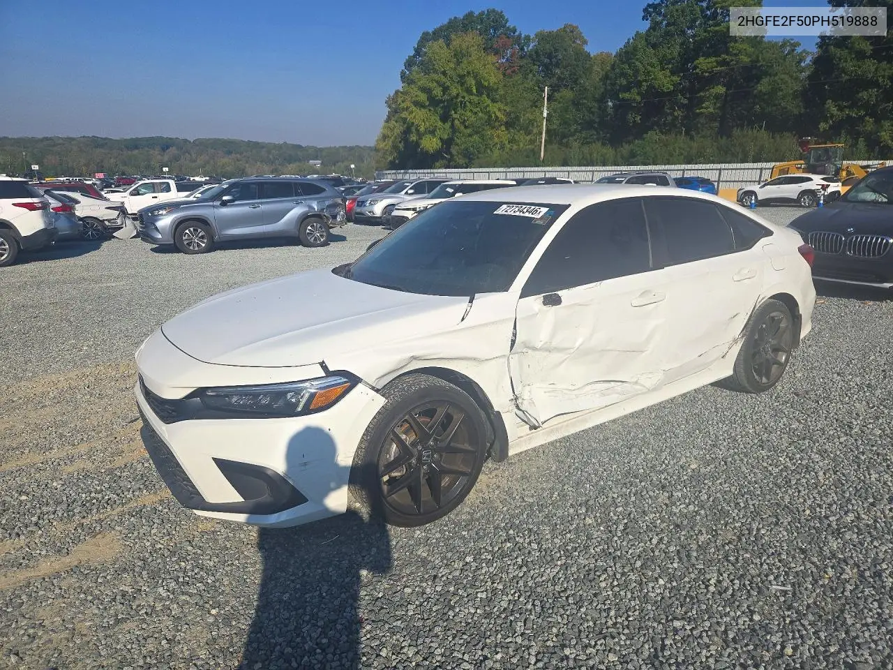 HONDA CIVIC 2023, VIN 2HGFE2F50PH519888