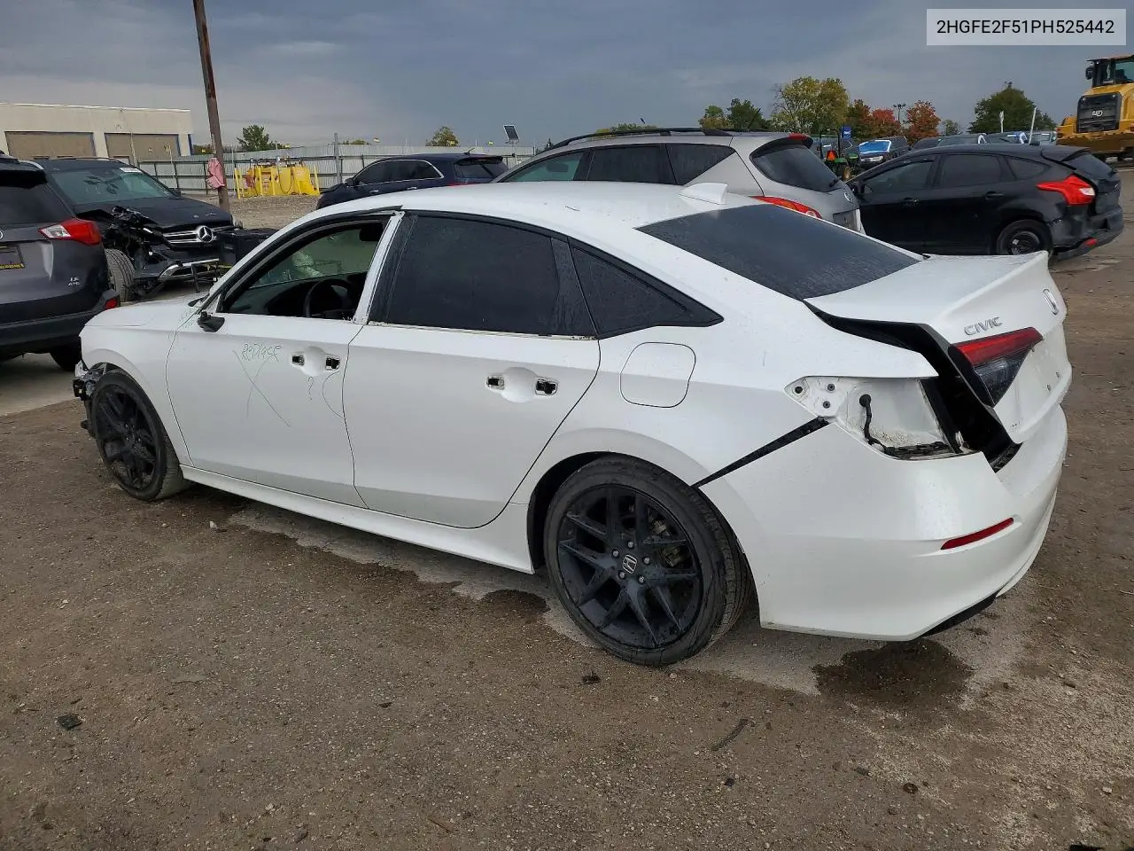 2023 HONDA CIVIC VIN 2HGFE2F51PH525442 — фото 2