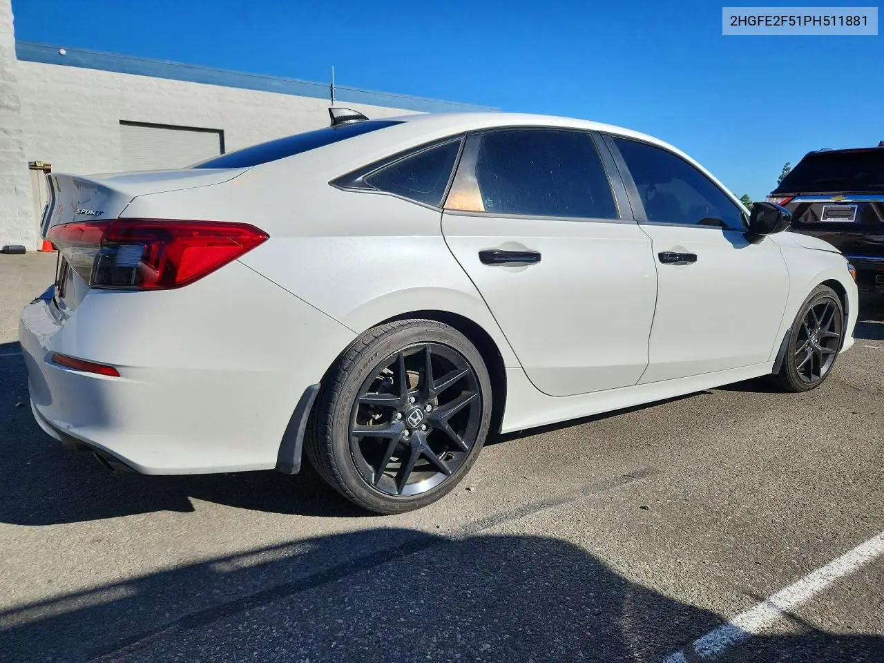 2023 HONDA CIVIC VIN 2HGFE2F51PH511881 — фото 3