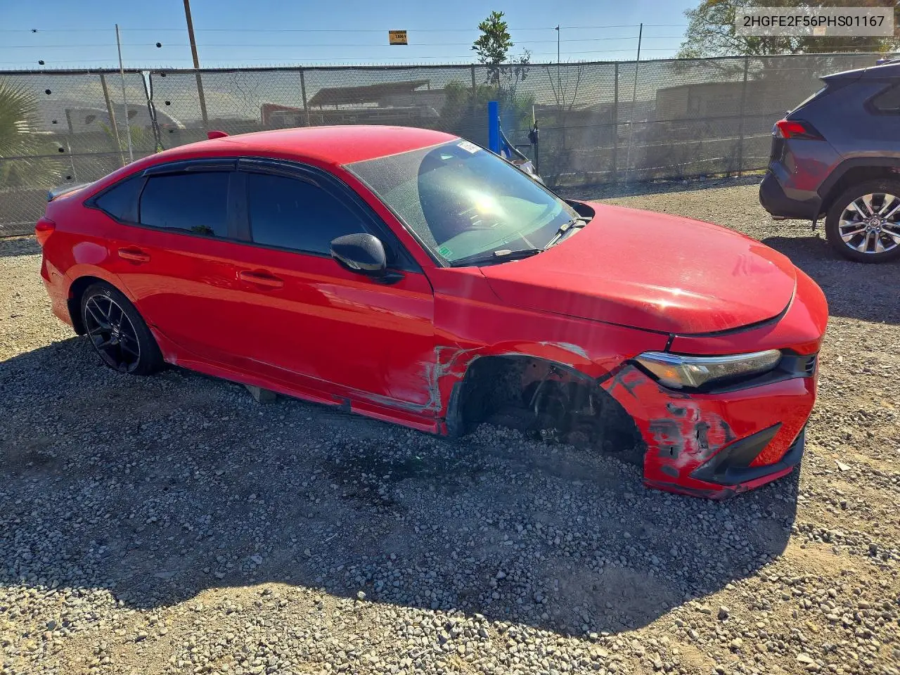 2023 HONDA CIVIC VIN 2HGFE2F56PHS01167 — фото 4
