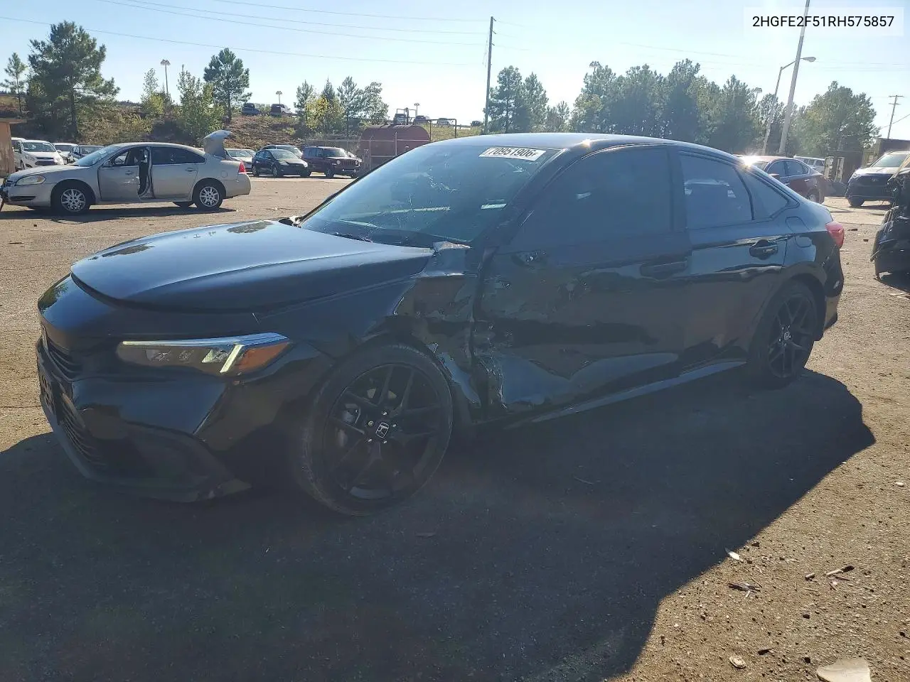 HONDA CIVIC 2024, VIN 2HGFE2F51RH575857