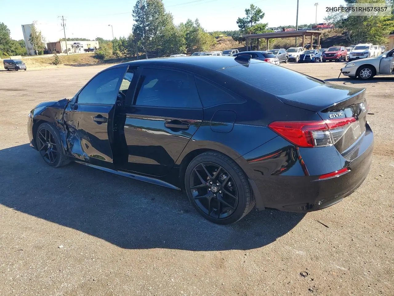 2024 HONDA CIVIC VIN 2HGFE2F51RH575857 — фото 2