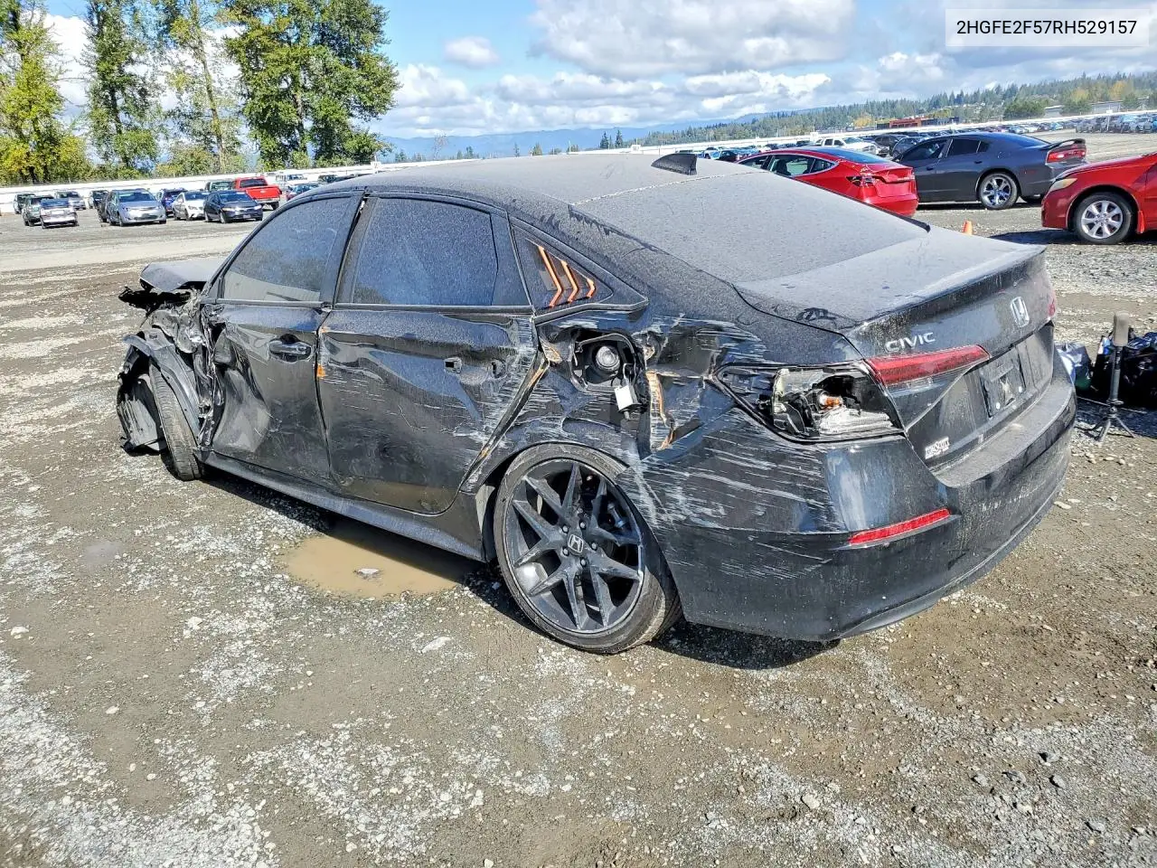 2024 HONDA CIVIC VIN 2HGFE2F57RH529157 — фото 2