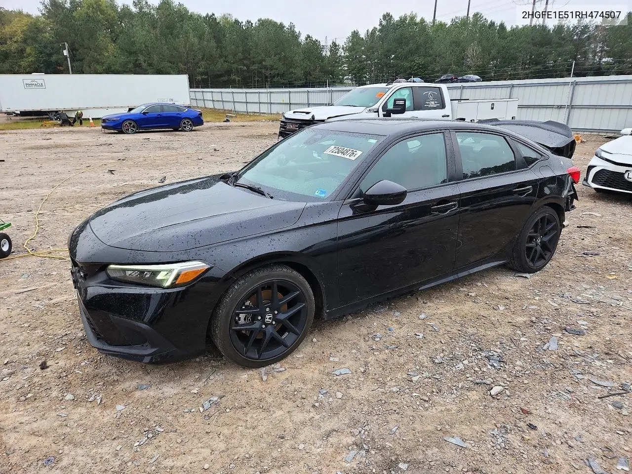 HONDA CIVIC 2024, VIN 2HGFE1E51RH474507