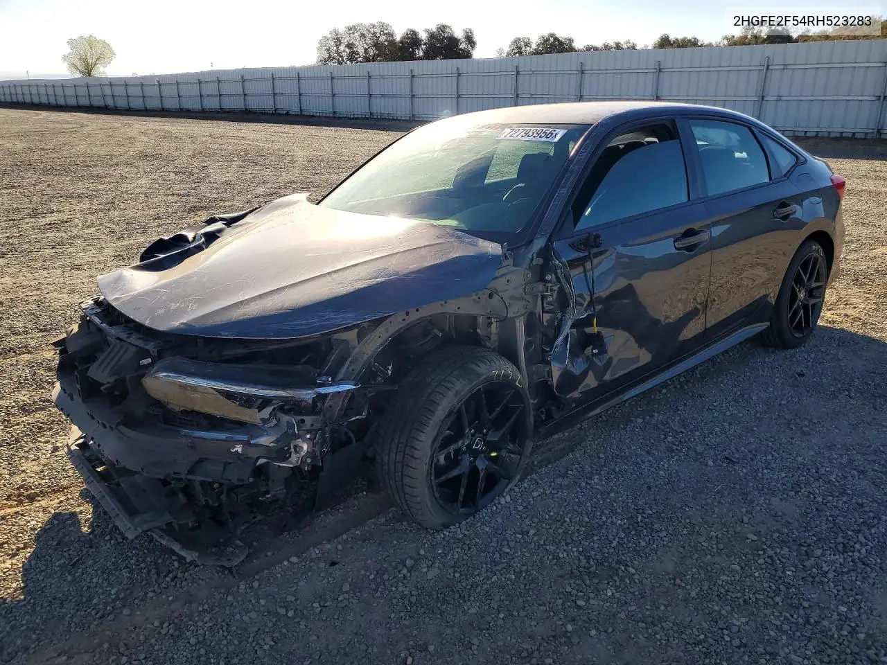 HONDA CIVIC 2024, VIN 2HGFE2F54RH523283