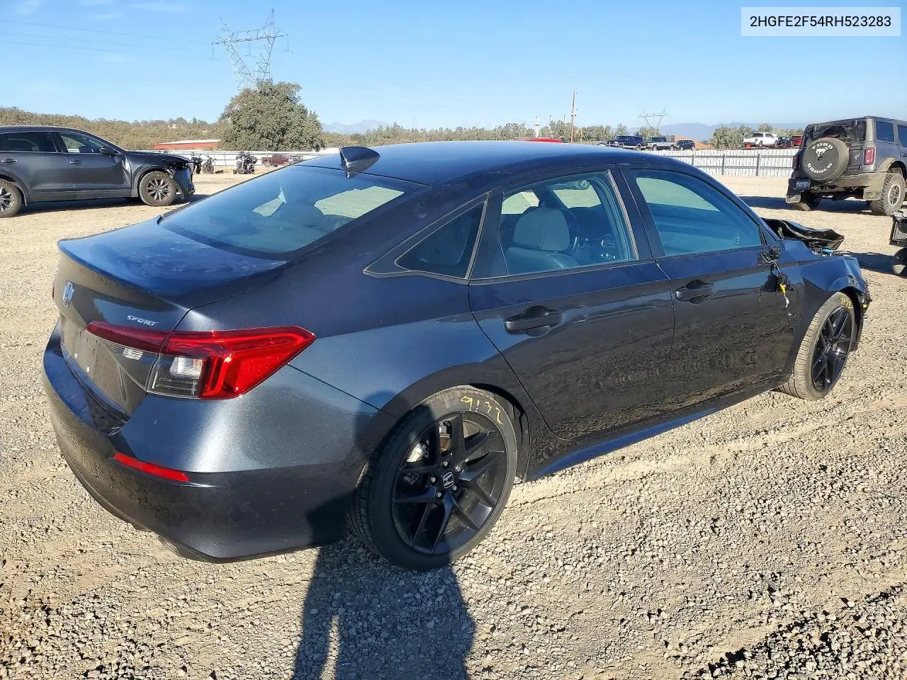 2024 HONDA CIVIC VIN 2HGFE2F54RH523283 — фото 3